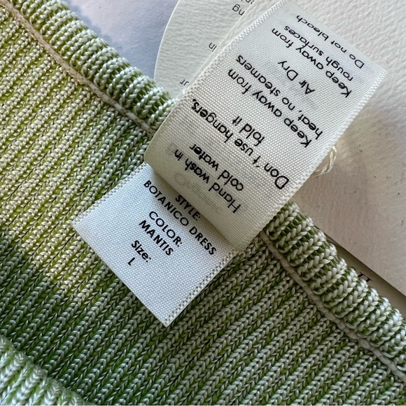 New Baobab Botanico One sleeve Asymmetrical cutouts Midi Dress Mantis Green Sz L - Picture 8 of 9